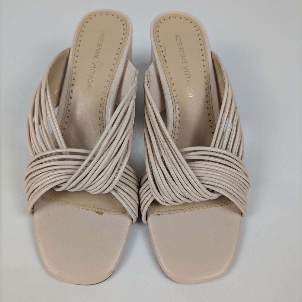 Adrienne Vittadini Annalee Dress Sandal Block Heel - size 7